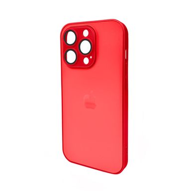 Чохол AG Glass Matt Frame Color Logo для Apple iPhone 14 Pro Coke Red