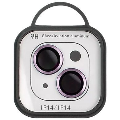 Защитное стекло Metal Classic на камеру (в упак.) iPhone 14 (6.1") / 14 Plus (6.7") Фиолетовый / Purple