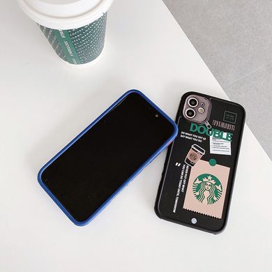 Черный чехол Starbucks для iPhone X/XS с защитой камеры, Темно-сірий