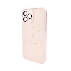 Чохол AG Glass Matt Frame Color MagSafe Logo для Apple iPhone 13 Pro Max Chanel Pink