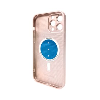 Чехол AG Glass Matt Frame Color MagSafe Logo для Apple iPhone 13 Pro Max Chanel Pink