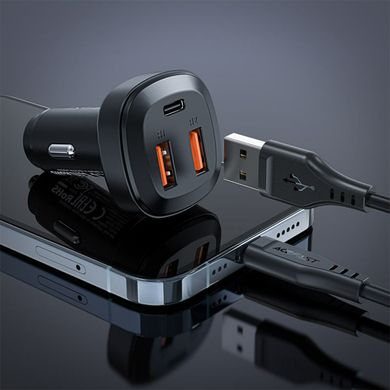 Автомобільний зарядний пристрій ACEFAST B9 66W(2USB-A+USB-C) three port metal car charger (AFB9)