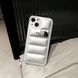Пуферний чохол-пуховик для iPhone 13 Pro Сріблястий